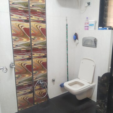 Bathroom in 3 BHK Apartment at Gajra Bhoomi Tower, Kharghar Sector 4 – for Rent