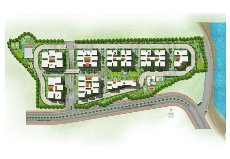 Master Plan, narsingi 3 Bedroom 2450 Sq.Ft. Apartment In Narsingi Hyderabad 9774106