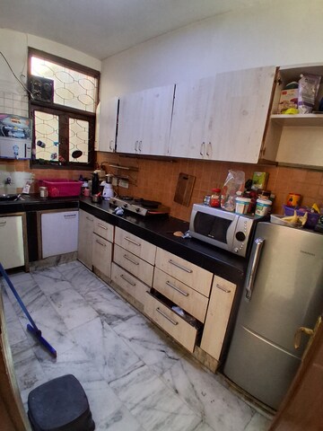 Kitchen in 1 BHK Builder Floor at Rajouri Garden – for Rent