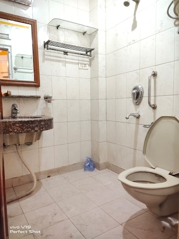 Bathroom in 3 BHK Builder Floor at Kailash Hills – for Rent