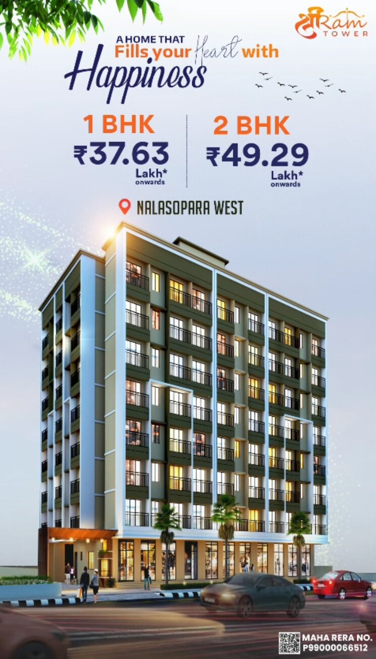 Cover Image, shriram-tower 1 Bedroom 710 Sq.Ft. Apartment In Nalasopara West Palghar 9774284