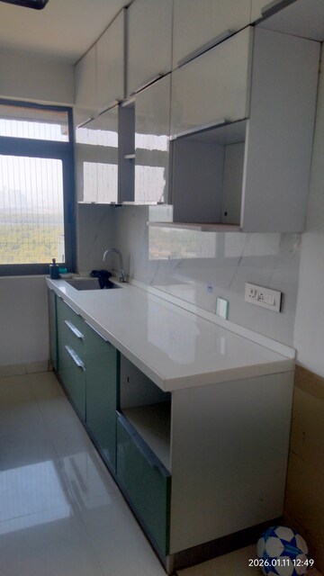 Kitchen in 3 BHK Apartment at Piramal Sunteck Signia Waterfront, Airoli Sector 14 – for Rent