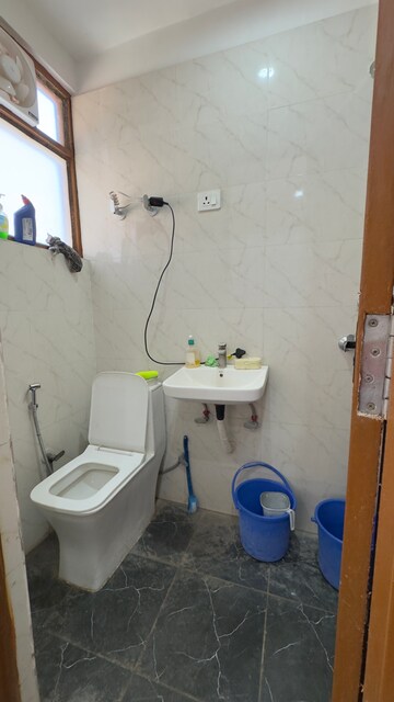 Bathroom in 1 BHK Builder Floor at Chattarpur – for Rent