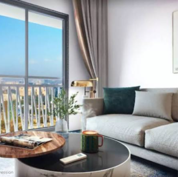 Living Room in 2 BHK Apartment at Shapoorji Pallonji BKC 28, Kherwadi – for Rent