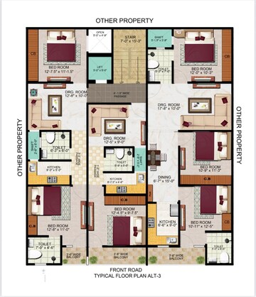 Floor Plan in 2 BHK Builder Floor at Sector 73 – for Sale