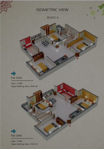 Floor Plan in 3 BHK Apartment at Morabadi – for Sale