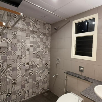 Bathroom in 2 BHK Apartment at Sobha Dream Gardens, Kannur – for Rent