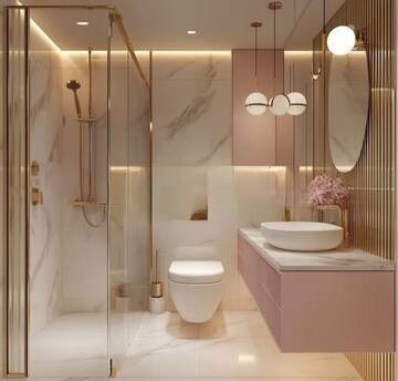 Attached Bathroom in 3 BHK Apartment at Gomti Nagar – for Rent