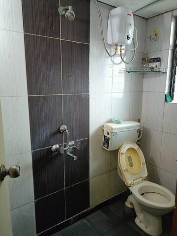 Bathroom in 1 BHK Apartment at Goel Ganga Aashiyana, Thergaon – for Rent