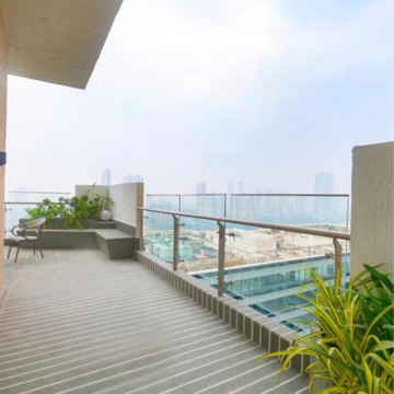 Balcony in 3 BHK Apartment at Indiabulls Sky Forest, Dighe Nagar – for Rent