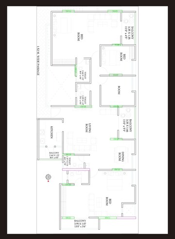 Floor Plan in 4 BHK Apartment at Nibm Road – for Sale