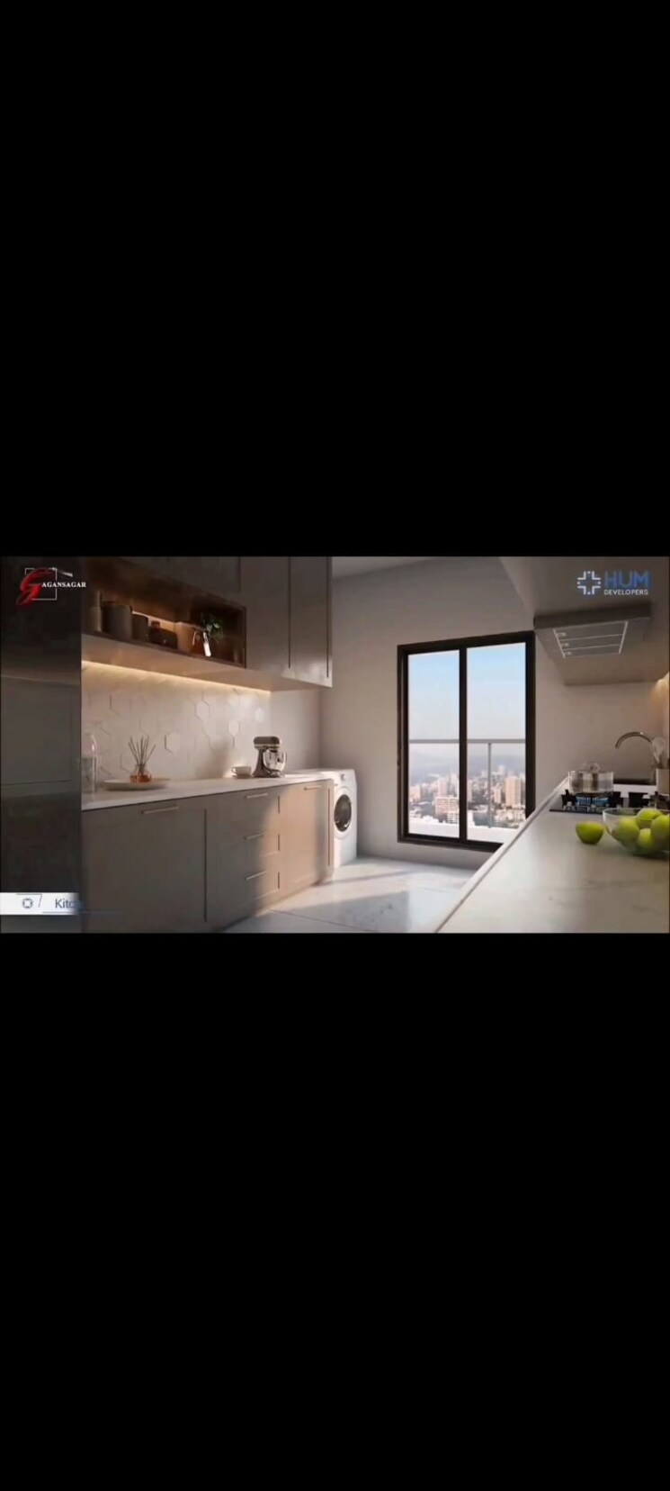 Kitchen, gagansagar-chs 3 Bedroom 1052 Sq.Ft. Apartment In Eksar Mumbai 9783439