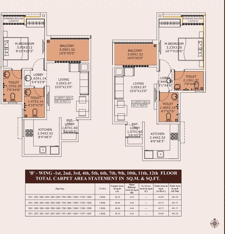 Floor Plan, ambegaon budruk 1 Bedroom 483 Sq.Ft. Apartment In Ambegaon Budruk Pune 9783774