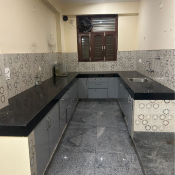 Kitchen in 3 BHK Builder Floor at Unitech Cyber Park, Durga Colony – for Rent