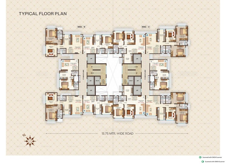 Master Plan, raj-one 1 Bedroom 436 Sq.Ft. Apartment In Kandivali West Mumbai 9789491