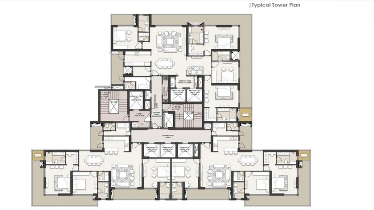 Floor Plan, landmark-skyvue 3 Bedroom 2920 Sq.Ft. Apartment In Sector 103 Gurgaon 9793584