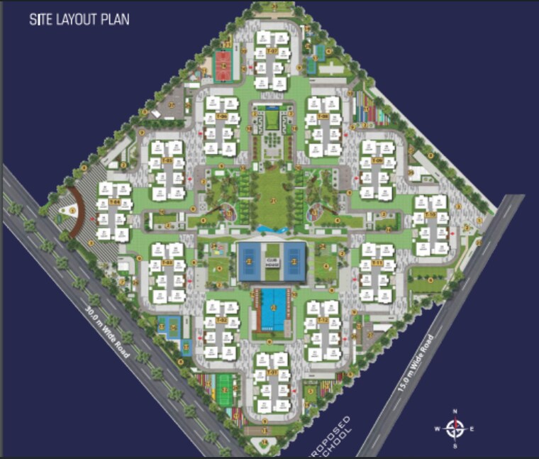 Master Plan, my-home-sayuk 2 Bedroom 1355 Sq.Ft. Apartment In Tellapur Hyderabad 9794507