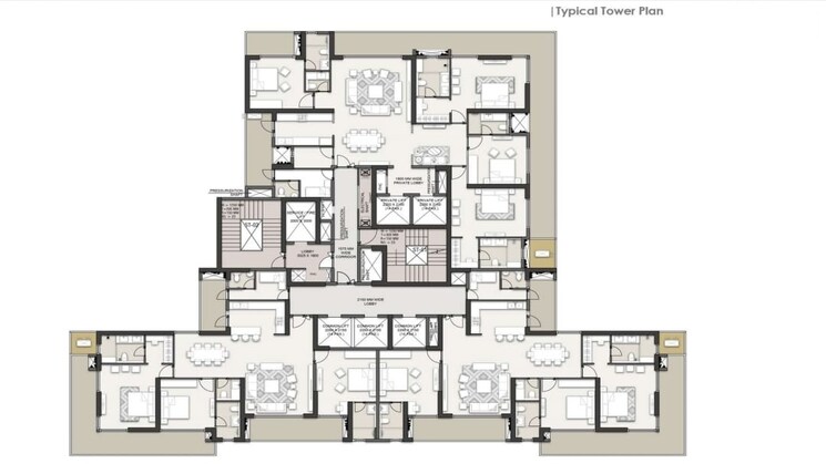 Floor Plan, landmark-skyvue 3 Bedroom 2920 Sq.Ft. Apartment In Sector 103 Gurgaon 9801745