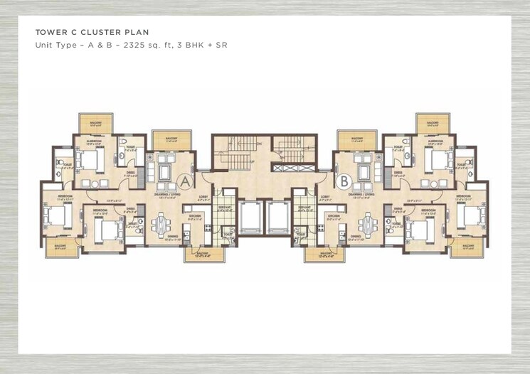 Floor Plan, kashish-manor-one 3 Bedroom 2325 Sq.Ft. Apartment In Sector 111 Gurgaon 9806608