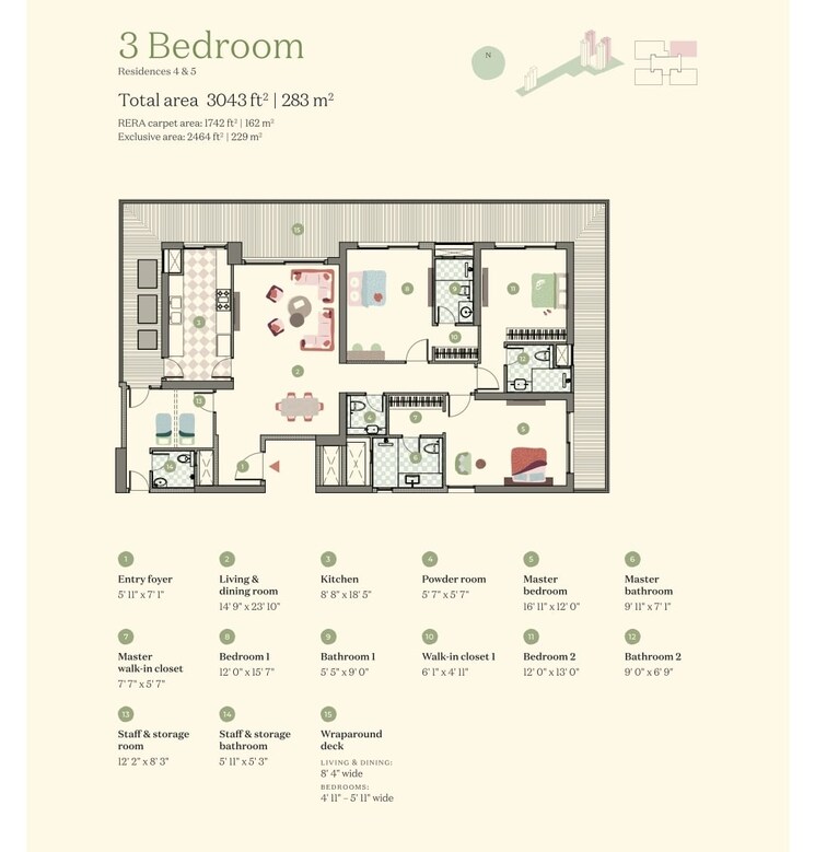 Floor Plan, max-estate-361 3 Bedroom 3238 Sq.Ft. Apartment In Sector 36a Gurgaon 9806880
