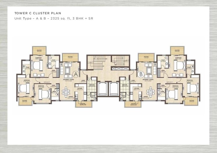 Floor Plan, kashish-manor-one 3 Bedroom 2325 Sq.Ft. Apartment In Sector 111 Gurgaon 9807121