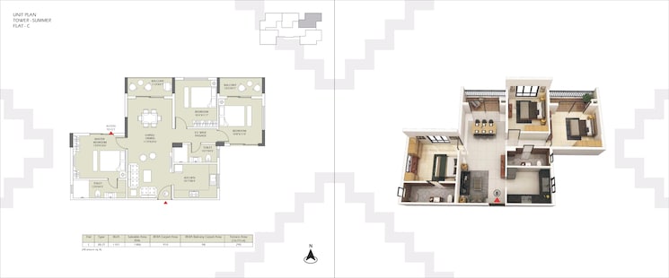 Floor Plan, devidanga 3 Bedroom 1496 Sq.Ft. Apartment In Devidanga Siliguri 9808893