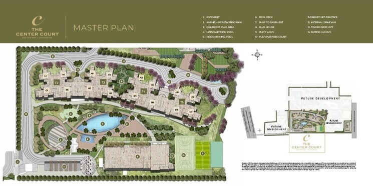 Master Plan, the-center-court 3 Bedroom 1910 Sq.Ft. Apartment In Sector 88a Gurgaon 9814462