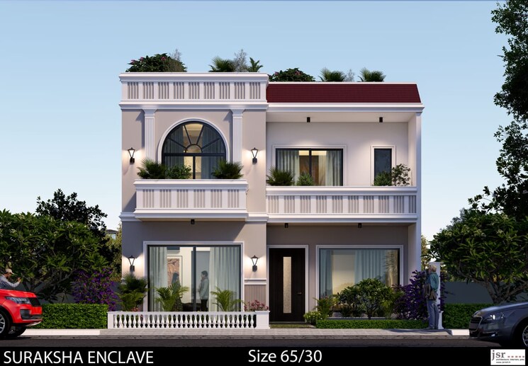 Exterior View, omega-suraksha-enclave 3 Bedroom 1460 Sq.Ft. Villa In Mohanlalganj Lucknow 9831197