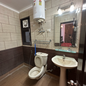 Bathroom in 4 BHK Apartment at Anand Niketan CGHS, Sarswati Kunj ii – for Rent