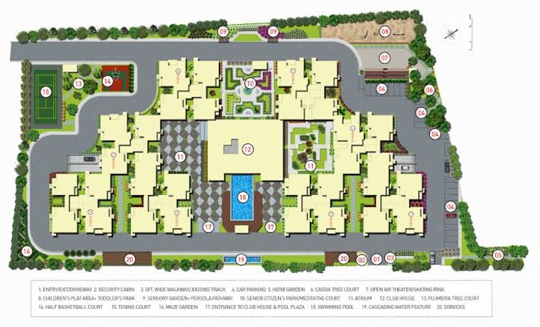 Master Plan, shriram-luxor  1195 Sq.Ft. Apartment In Hennur Road Bangalore 9833060