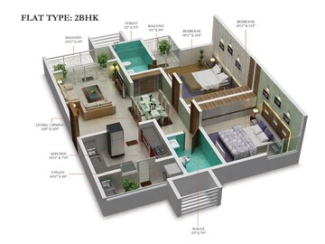 Floor Plan in  Apartment at Shriram Luxor, Hennur Road – for Sale