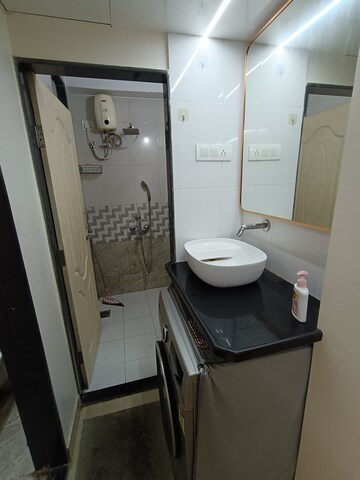 Bathroom in 1 BHK Apartment at Goregaon West View CHS, Goregaon West – for Rent