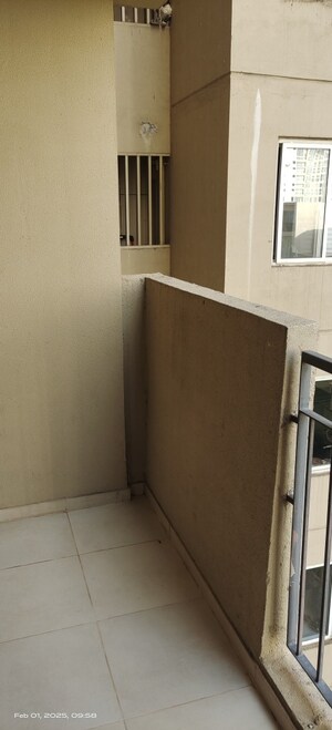 Balcony in 2.5 BHK Apartment at Bhartiya Nikoo Homes, Thanisandra Main Road – for Rent