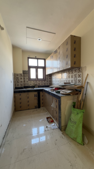 Kitchen in 1 BHK Builder Floor at Palm Residency Chhatarpur, Rajpur Khurd Extension – for Rent