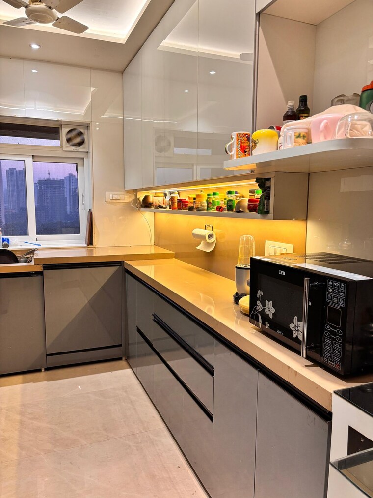 Kitchen, siddhachal-apartment-8 3 Bedroom 1200 Sq.Ft. Apartment In Vasant Vihar Thane 9836272