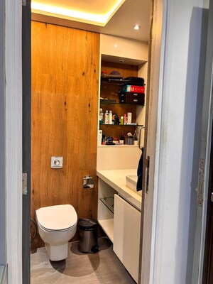 Bathroom in 3 BHK Apartment at Siddhachal Apartment 8, Vasant Vihar – for Rent