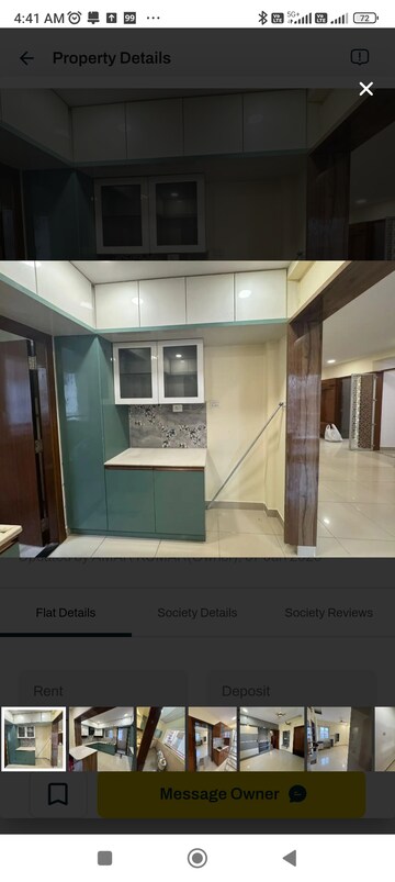 Kitchen in 3 BHK Apartment at Accurate Wind Chimes, Gachibowli – for Rent