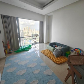 Living Room in 3 BHK Apartment at Lodha The World Towers World One Tier 2, Empire Mill – for Rent