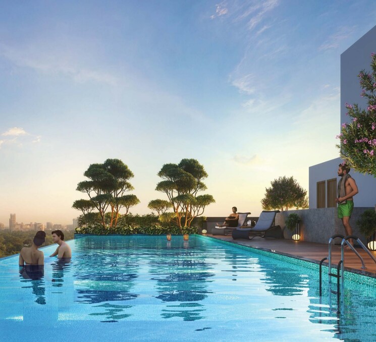 Swimming Pool, west-view-society 4 Bedroom 1961 Sq.Ft. Apartment In Salisbury Park Pune 9847464