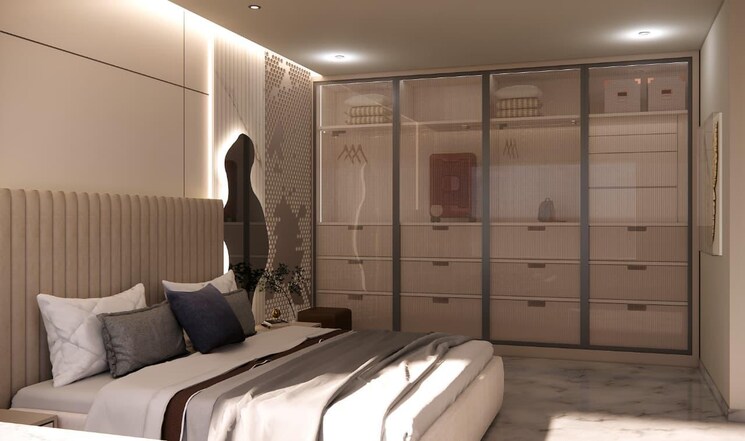Bedroom, hermes-heritage-homes 3 Bedroom 1500 Sq.Ft. Apartment In Shastrinagar Pune 9847625