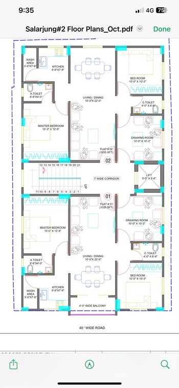 2.5 BHK Flat for Sale in Tolichowki, Hyderabad