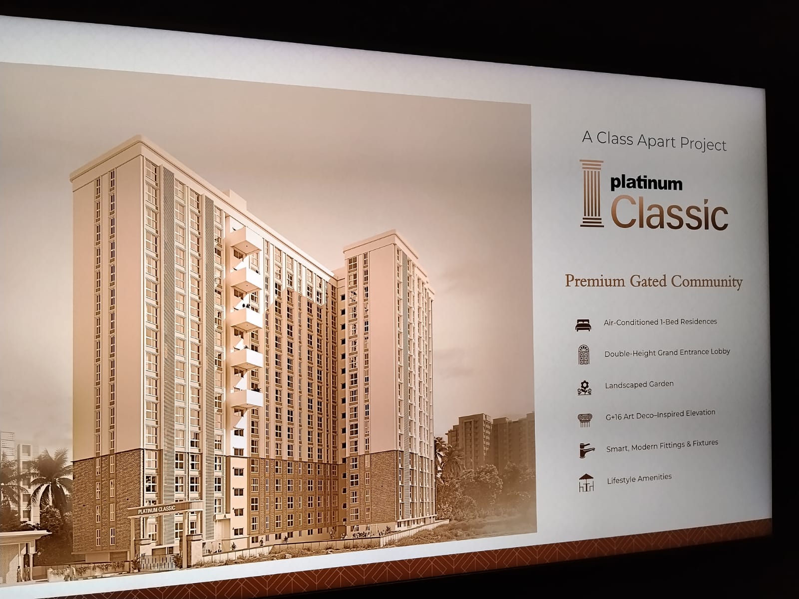 1 BHK Apartment For Sale in Platinum Classic