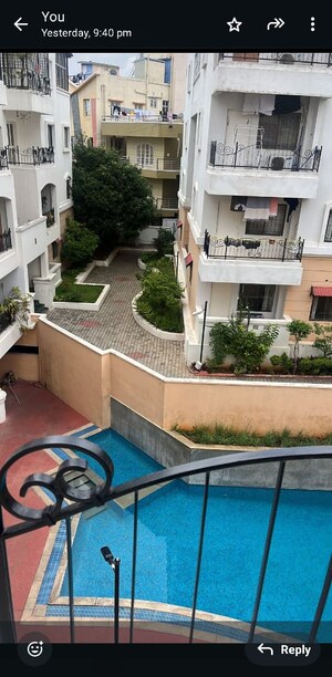 Balcony in 3 BHK Apartment at Ramky Utsav Apartments, Sanjay Nagar – for Rent