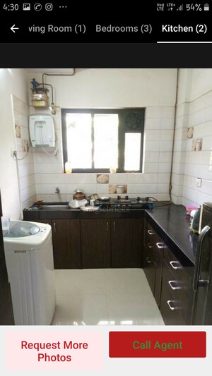 Kitchen in 1 BHK Apartment at Salasar Vatika CHS, Gaodevi rd – for Rent