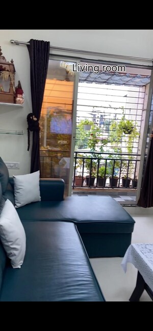 Living Room in 1 BHK Apartment at Majiwada – for Sale