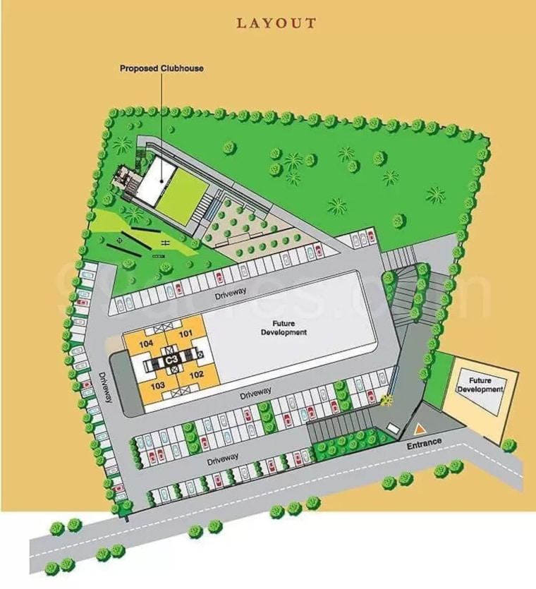 Master Plan, kumar-princetown 2 Bedroom 810 Sq.Ft. Apartment In Undri Pune 9930073