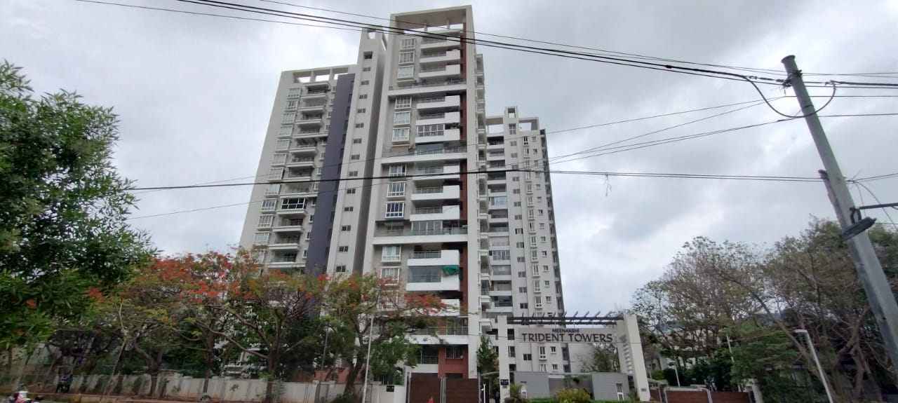 3 BHK + Pooja Room Apartment For Rent in Meenakshi Trident Towers