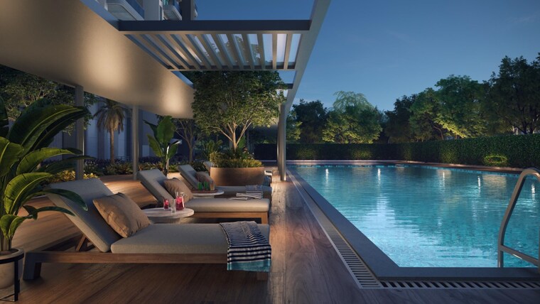 Swimming Pool, bricks-and-milestones-solcrest 4 Bedroom 2015 Sq.Ft. Apartment In Hennur Road Bangalore 9970049