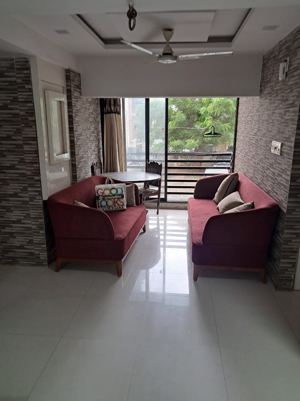 Living Room in 2 BHK Apartment at Satellite – for Sale