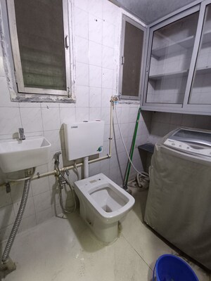 Bathroom in 1 BHK Apartment at JVM Corner Stone, Naupada – for Rent